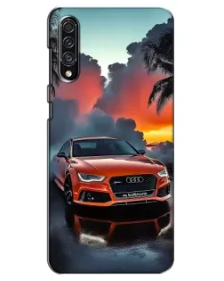 Чехол для Samsung Galaxy A30s (A307) с картинкой «Audi — закат»