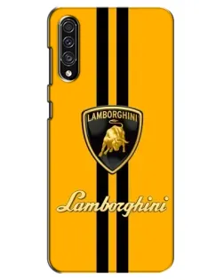 Чехол для Samsung Galaxy A30s (A307) с картинкой «Lamborghini Stripe желтый»