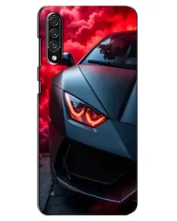 Чехол для Samsung Galaxy A30s (A307) с картинкой «Lamborghini красное сияние»