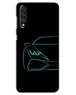 Чехол для Samsung Galaxy A30s (A307) с картинкой «Голубой силуэт Lamborghini» Чехол для Samsung Galaxy A30s (A307) с картинкой «Голубой силуэт Lamborghini»