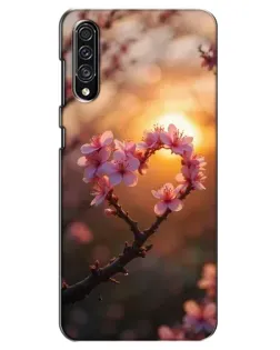 Чехол для Samsung Galaxy A30s (A307) с картинкой «Розовый цвет сердце на фоне заката» Чехол для Samsung Galaxy A30s (A307) с картинкой «Розовый цвет сердце на фоне заката»