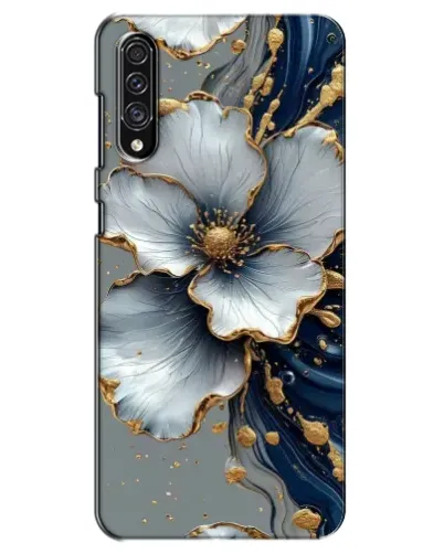 Чехол для Samsung Galaxy A30s (A307) с картинкой «Белый цветок и золотой флюид» Чехол для Samsung Galaxy A30s (A307) с картинкой «Белый цветок и золотой флюид»
