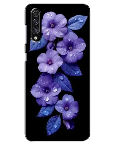 Чехол для Samsung Galaxy A30s (A307) с картинкой «Фиолетовые цветы с росою»