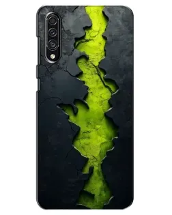 Чехол для Samsung Galaxy A30s (A307) с картинкой «Салатовый разлом скалы»