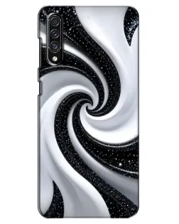 Чехол для Samsung Galaxy A30s (A307) с картинкой «Черно-белая спираль»