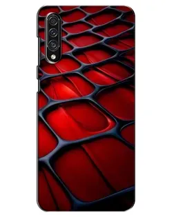 Чехол для Samsung Galaxy A30s (A307) с картинкой «Красная глянцевая сетка»