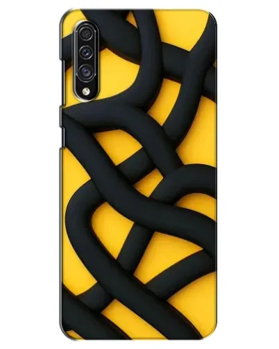 Чехол для Samsung Galaxy A30s (A307) с картинкой «Черное желтое переплетение» Чехол для Samsung Galaxy A30s (A307) с картинкой «Черное желтое переплетение»