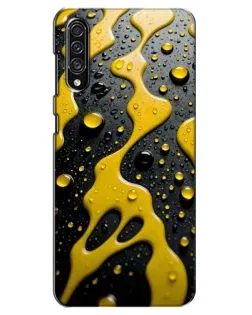 Чехол для Samsung Galaxy A30s (A307) с картинкой «Жидкое желтое золото»