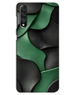 Чехол для Samsung Galaxy A30s (A307) с картинкой «Зеленые кожаные волны»