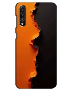 Чехол для Samsung Galaxy A30s (A307) с картинкой «Оранжевый разлом»