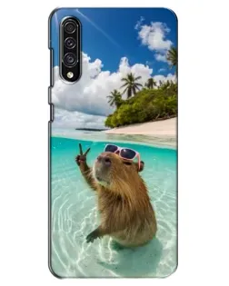 Чохол для Samsung Galaxy A30s (A307) з картинкою «Капібара на морі»