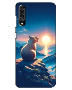 Чохол для Samsung Galaxy A30s (A307) з картинкою «Захід сонця з капібарою»