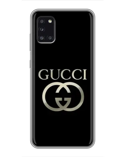 Чехол для Samsung Galaxy A31 (A315) с картинкой «Gucci — золото на черном» Чехол для Samsung Galaxy A31 (A315) с картинкой «Gucci — золото на черном»