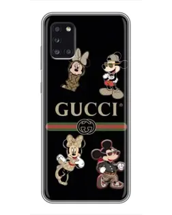 Чехол для Samsung Galaxy A31 (A315) с картинкой «Gucci — герои Disney и монограмма»