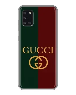 Чехол для Samsung Galaxy A31 (A315) с картинкой «Gucci — темно-зеленый градиент»