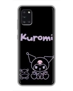 Чехол для Samsung Galaxy A31 (A315) с картинкой «Kuromi — черный минимализм»