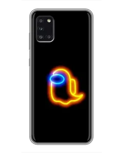 Чехол для Samsung Galaxy A31 (A315) с картинкой «Among Us неоновое сияние»