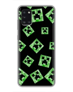 Чехол для Samsung Galaxy A31 (A315) с картинкой «Паттерн с криперами» Чехол для Samsung Galaxy A31 (A315) с картинкой «Паттерн с криперами»
