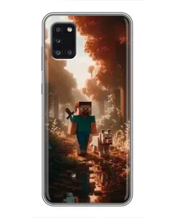 Чехол для Samsung Galaxy A31 (A315) с картинкой «Стив в лесу» Чехол для Samsung Galaxy A31 (A315) с картинкой «Стив в лесу»
