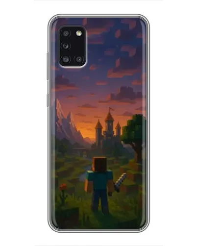 Чехол для Samsung Galaxy A31 (A315) с картинкой «Стив у башни» Чехол для Samsung Galaxy A31 (A315) с картинкой «Стив у башни»
