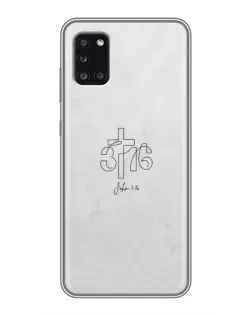 Чехол для Samsung Galaxy A31 (A315) с картинкой «Иоанна 3:16 Крест» Чехол для Samsung Galaxy A31 (A315) с картинкой «Иоанна 3:16 Крест»