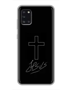 Чехол для Samsung Galaxy A31 (A315) с картинкой «Графический крест Jesus»