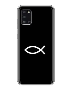 Чехол для Samsung Galaxy A31 (A315) с картинкой «Символ рыбы Jesus»
