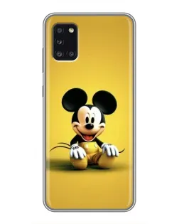 Чехол для Samsung Galaxy A31 (A315) с картинкой «Микки на желтом»