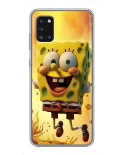 Чехол для Samsung Galaxy A31 (A315) с картинкой «Губка Боб прыгает»