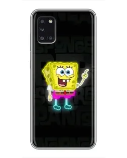 Чехол для Samsung Galaxy A31 (A315) с картинкой «Неоновый Губка Боб»
