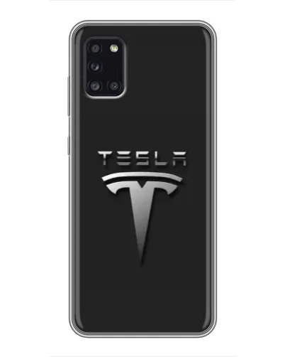 Чехол для Samsung Galaxy A31 (A315) с картинкой «Стальной логотип Tesla» Чехол для Samsung Galaxy A31 (A315) с картинкой «Стальной логотип Tesla»