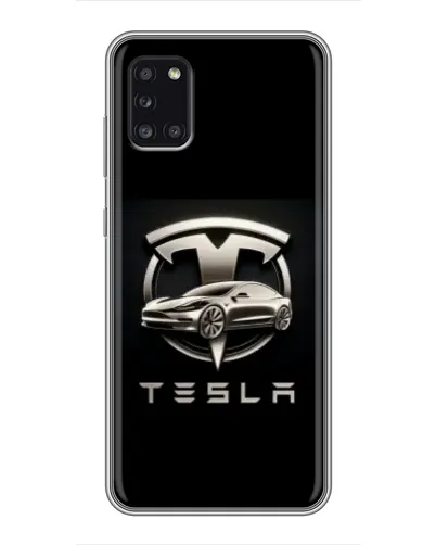 Чехол для Samsung Galaxy A31 (A315) с картинкой «Tesla — серебристое авто» Чехол для Samsung Galaxy A31 (A315) с картинкой «Tesla — серебристое авто»