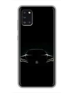 Чехол для Samsung Galaxy A31 (A315) с картинкой «Mercedes — силуэт авто» Чехол для Samsung Galaxy A31 (A315) с картинкой «Mercedes — силуэт авто»