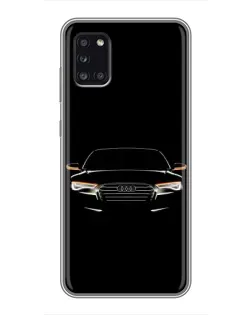 Чехол для Samsung Galaxy A31 (A315) с картинкой «Audi — ночной контур» Чехол для Samsung Galaxy A31 (A315) с картинкой «Audi — ночной контур»