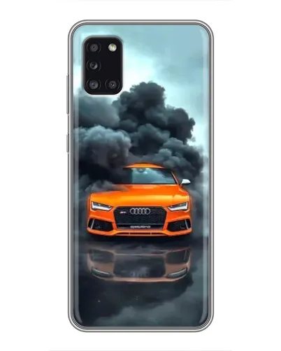 Чехол для Samsung Galaxy A31 (A315) с картинкой «Audi в облаках дыма»