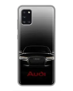 Чехол для Samsung Galaxy A31 (A315) с картинкой «Audi — градиентный контур» Чехол для Samsung Galaxy A31 (A315) с картинкой «Audi — градиентный контур»