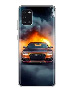 Чехол для Samsung Galaxy A31 (A315) с картинкой «Audi в огненном дыму» Чехол для Samsung Galaxy A31 (A315) с картинкой «Audi в огненном дыму»
