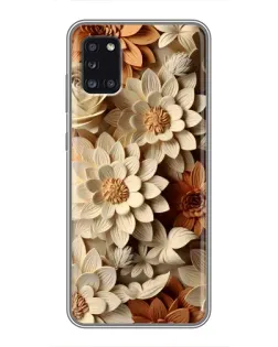 Чехол для Samsung Galaxy A31 (A315) с картинкой «Бежевый флористический декор»
