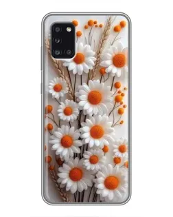Чехол для Samsung Galaxy A31 (A315) с картинкой «Белые сухоцветы»