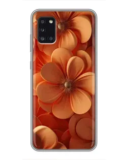 Чехол для Samsung Galaxy A31 (A315) с картинкой «Оранжевый макро цветок»