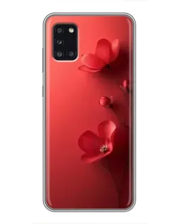 Чехол для Samsung Galaxy A31 (A315) с картинкой «Маковые соцветия»