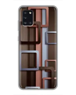 Чехол для Samsung Galaxy A31 (A315) с картинкой «Коричневые объемные квадраты» Чехол для Samsung Galaxy A31 (A315) с картинкой «Коричневые объемные квадраты»