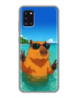 Чехол для Samsung Galaxy A31 (A315) с картинкой «Морская капибара»