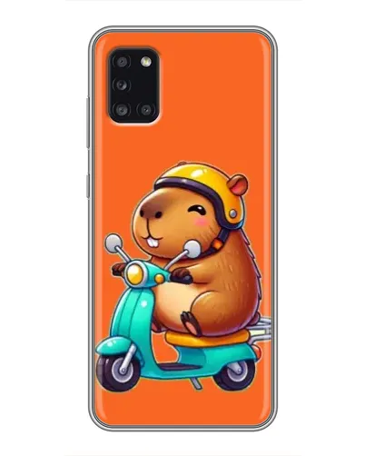 Чехол для Samsung Galaxy A31 (A315) с картинкой «Капибара на скутере»