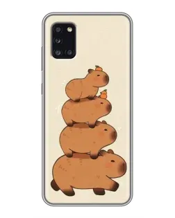 Чехол для Samsung Galaxy A31 (A315) с картинкой «Башня из капибар»