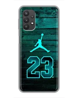 Чехол для Samsung Galaxy A32 (5G) с картинкой «Jordan Cyan 23» Чехол для Samsung Galaxy A32 (5G) с картинкой «Jordan Cyan 23»