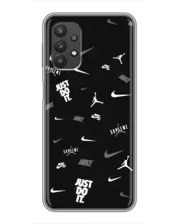Чехол для Samsung Galaxy A32 (5G) с картинкой «Nike Black Pattern» Чехол для Samsung Galaxy A32 (5G) с картинкой «Nike Black Pattern»