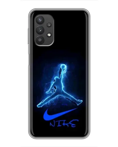 Чехол для Samsung Galaxy A32 (5G) с картинкой «Jordan Neon Blue»