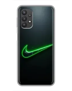 Чехол для Samsung Galaxy A32 (5G) с картинкой «Неоновый контур Nike»