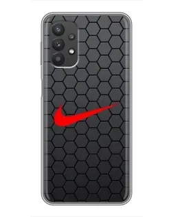 Чехол для Samsung Galaxy A32 (5G) с картинкой «Nike — карбоновая сетка» Чехол для Samsung Galaxy A32 (5G) с картинкой «Nike — карбоновая сетка»